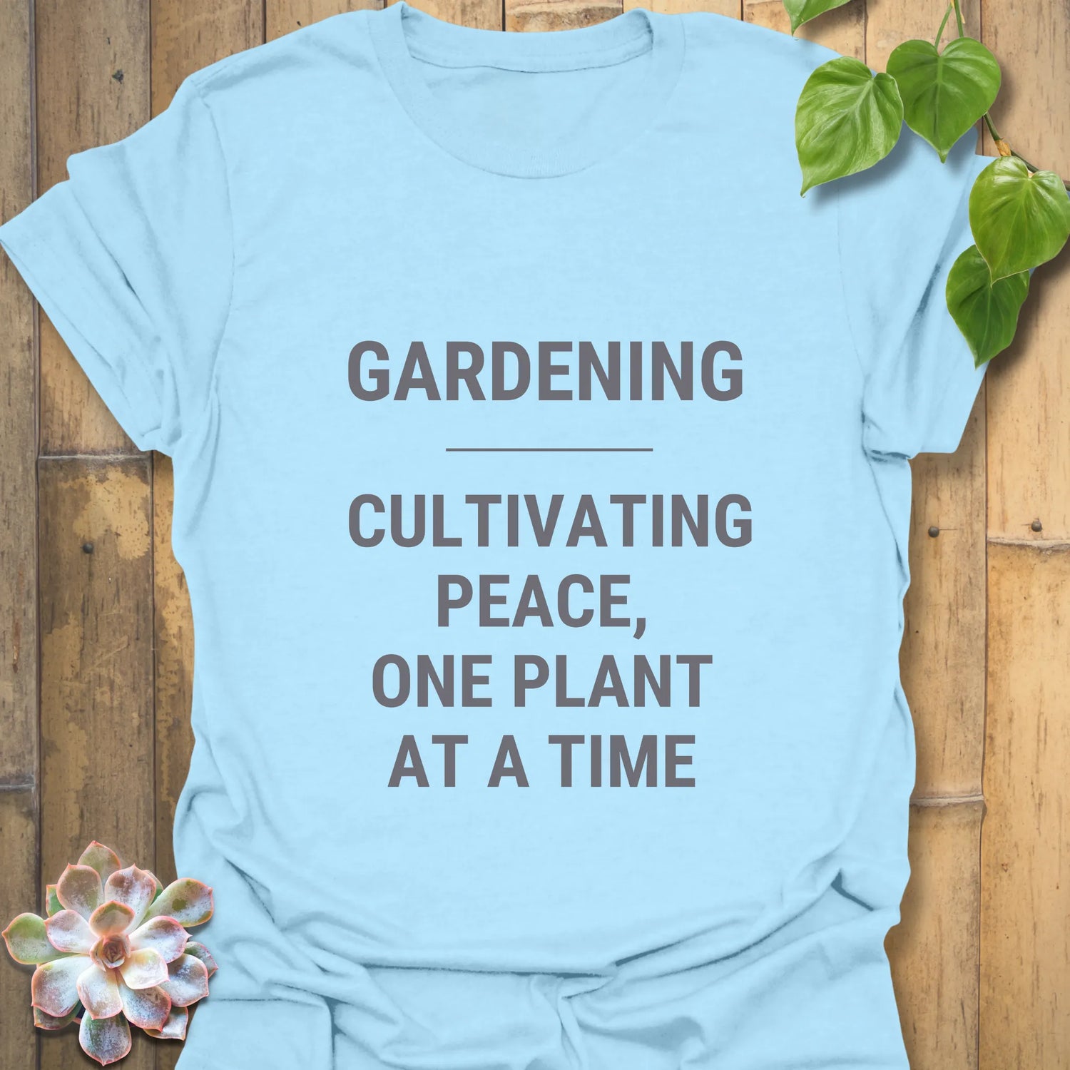 peaceful gardening t-shirt