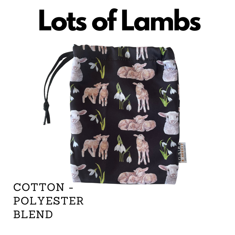 small lamb print storage bag