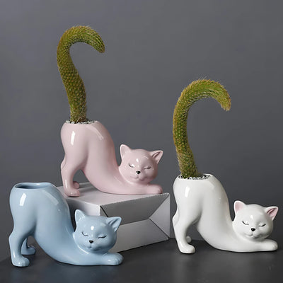 Ceramic Cat Planter