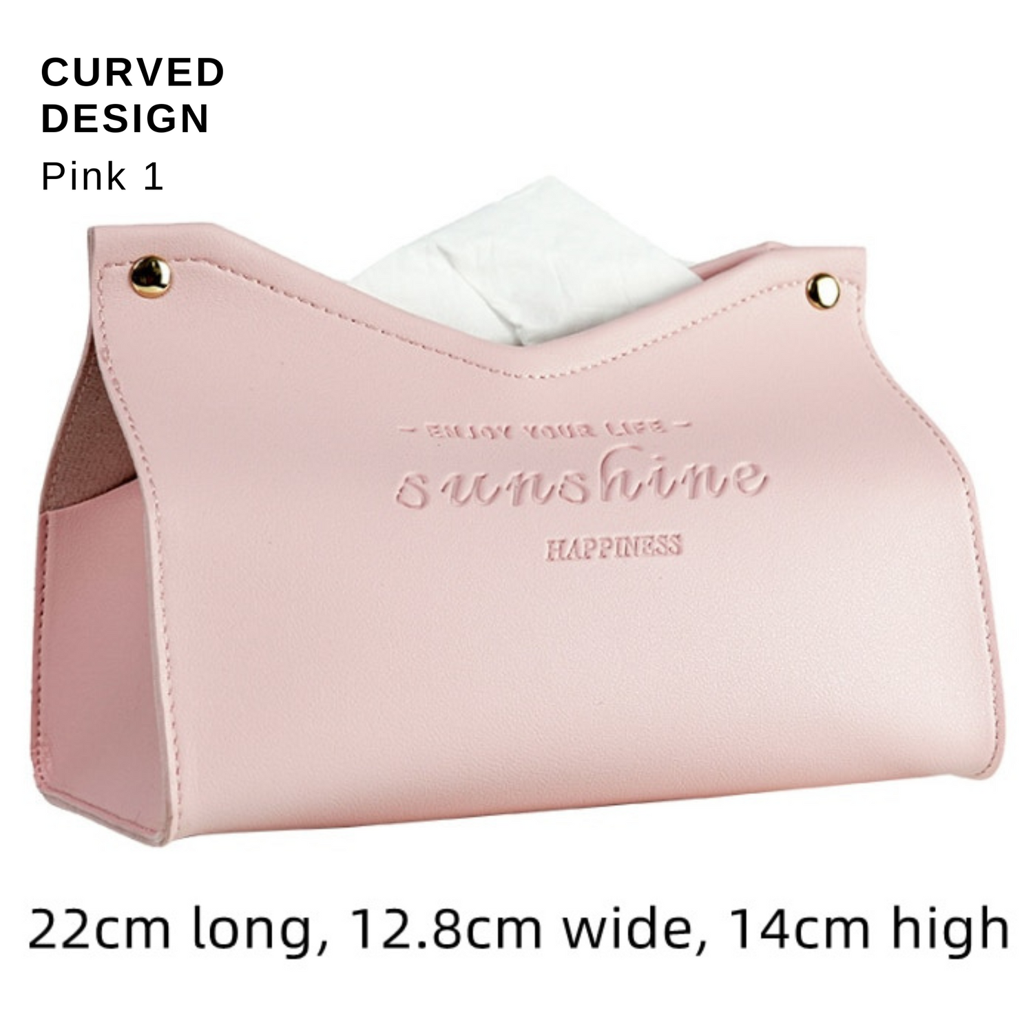 Pink tissue box holder