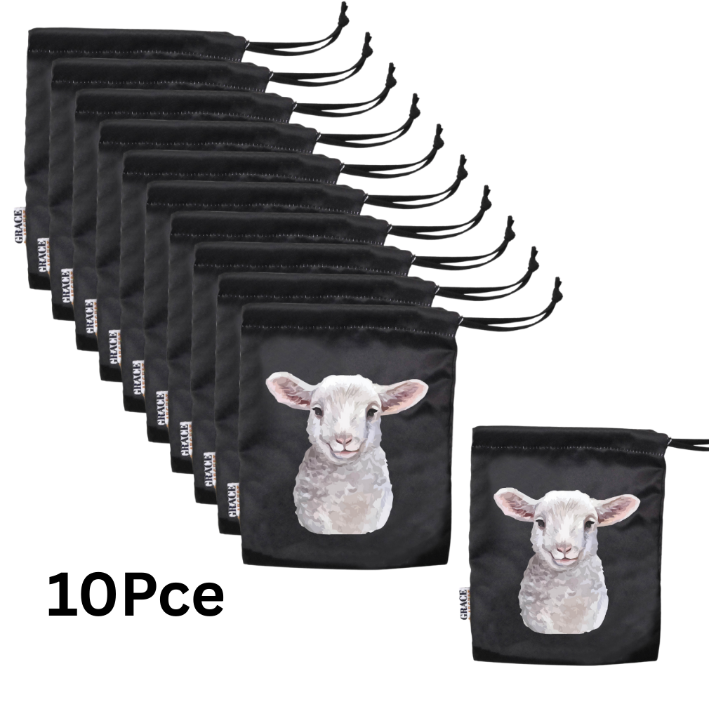 Drawstring Storage Bag - Lamb design
