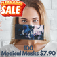 Disposable Medical Face Mask |  Face Masks Blue Night Print |  10x10 Pack Adult