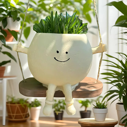 Cute head planter pot