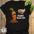 Black t-shirt featuring the design Back Off! printed in bold white letters, funny attitude shirt.