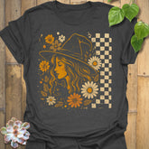 Dark Heather t-shirt featuring the design Garden Witch Vibes printed in  witchy garden shirt.