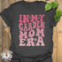 Dark Heather t-shirt featuring the design In My Garden Mom Era printed in bold letters, gardening shirt for moms.