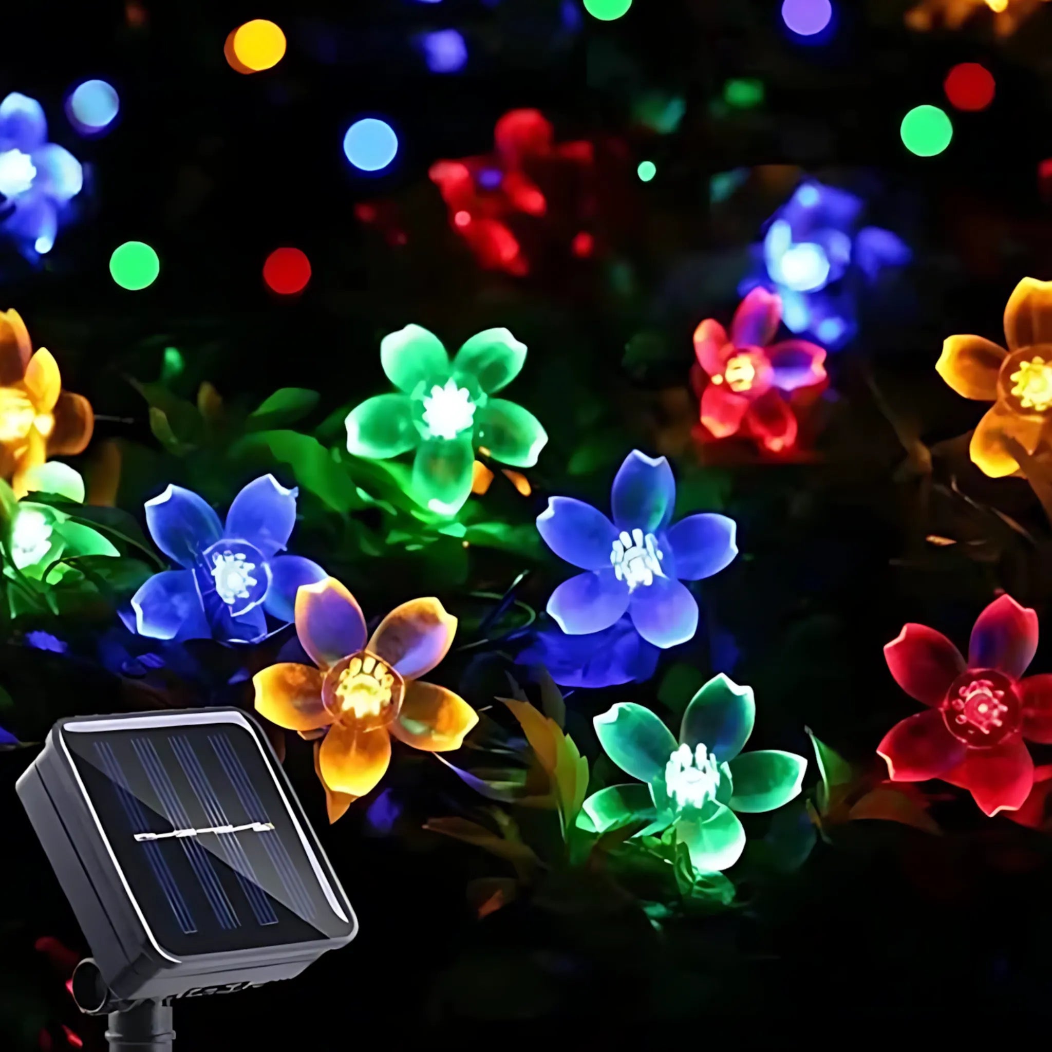 Floral solar lights