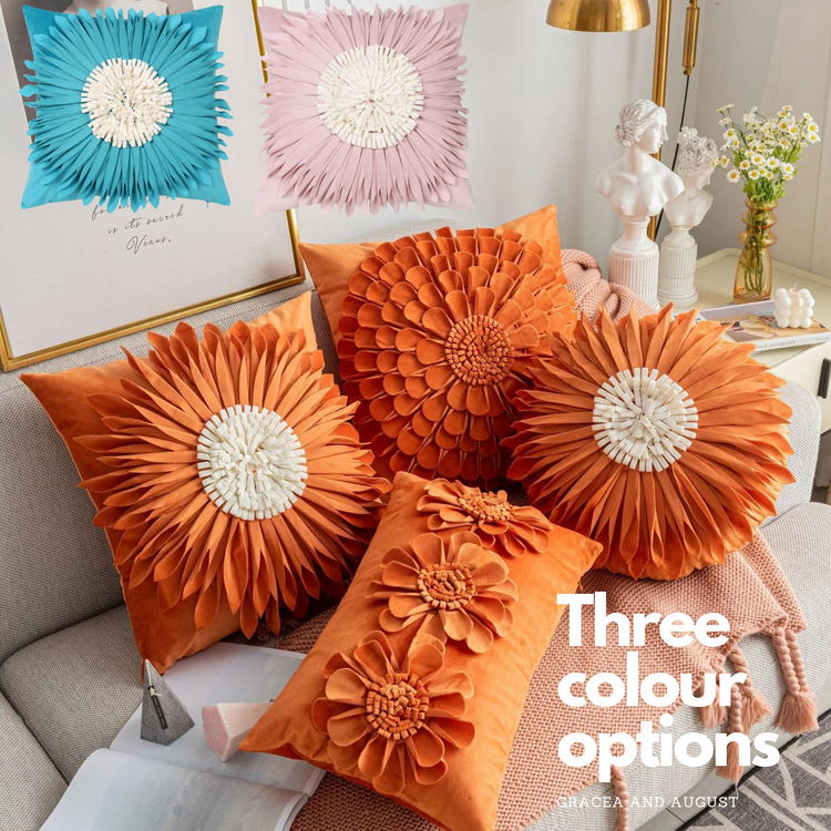 floral 3D cushions lounge