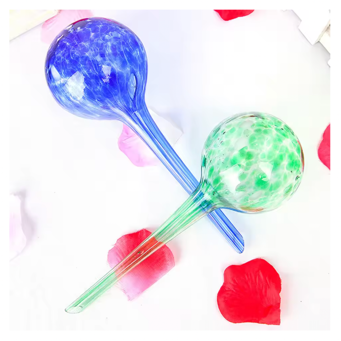 Glass Plant Self-Watering Globes - Set of 2- Clearance