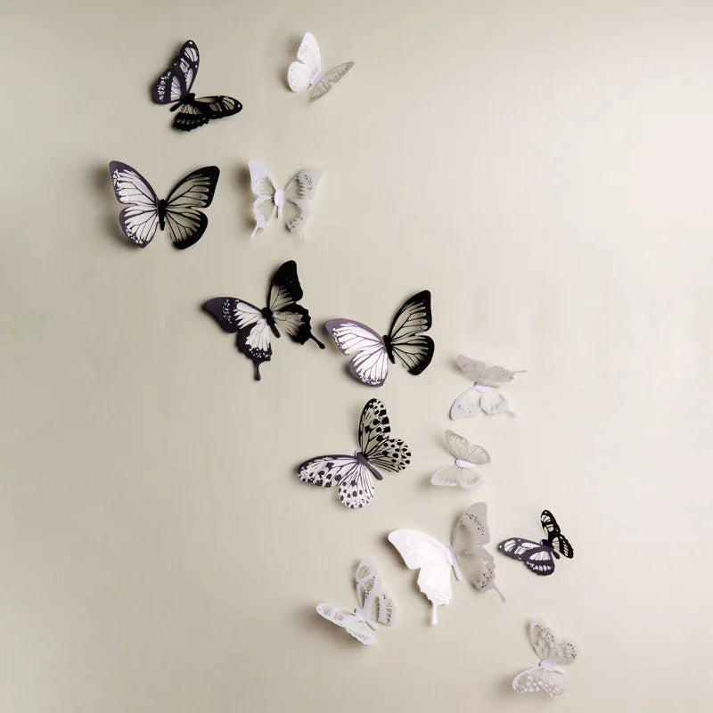3D Butterfly Wall Stickers - 18 Pcs