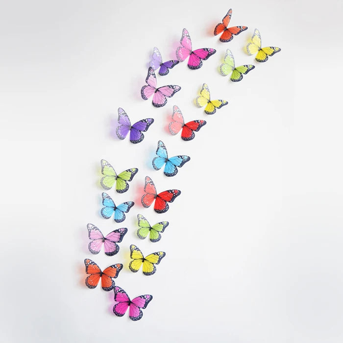 3D Butterfly Wall Stickers - 18 Pcs