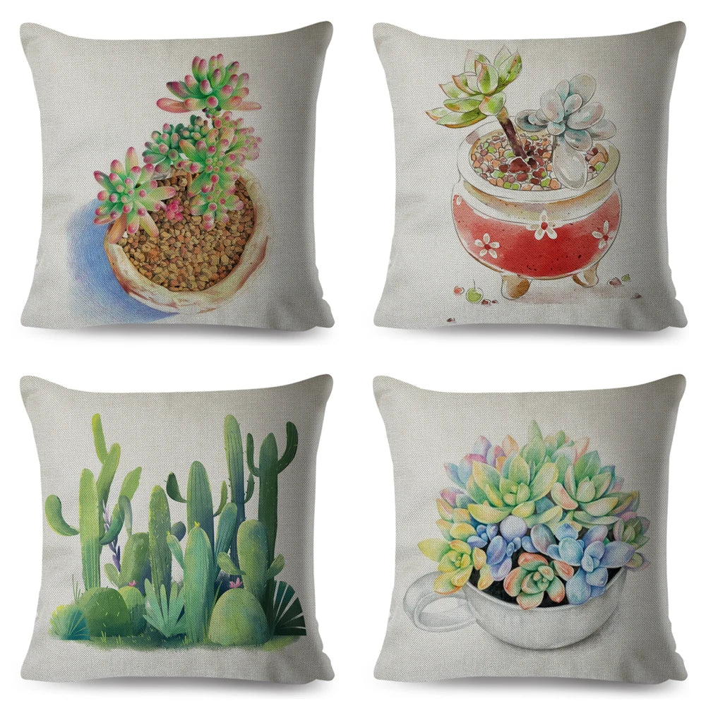 succulent cushion cover