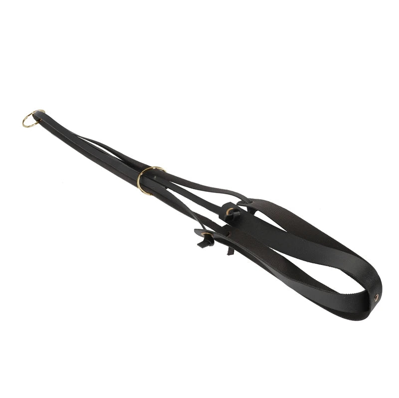 Scandinavian PU Leather Plant Hanger Black  - Clearance