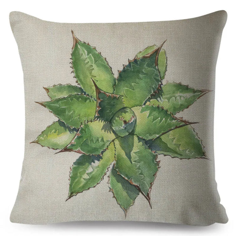 cactus watercolour cushion cover
