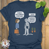 Heather Navy t-shirt featuring the design Halloween Costume printed in bold letters, stylish Halloween top.