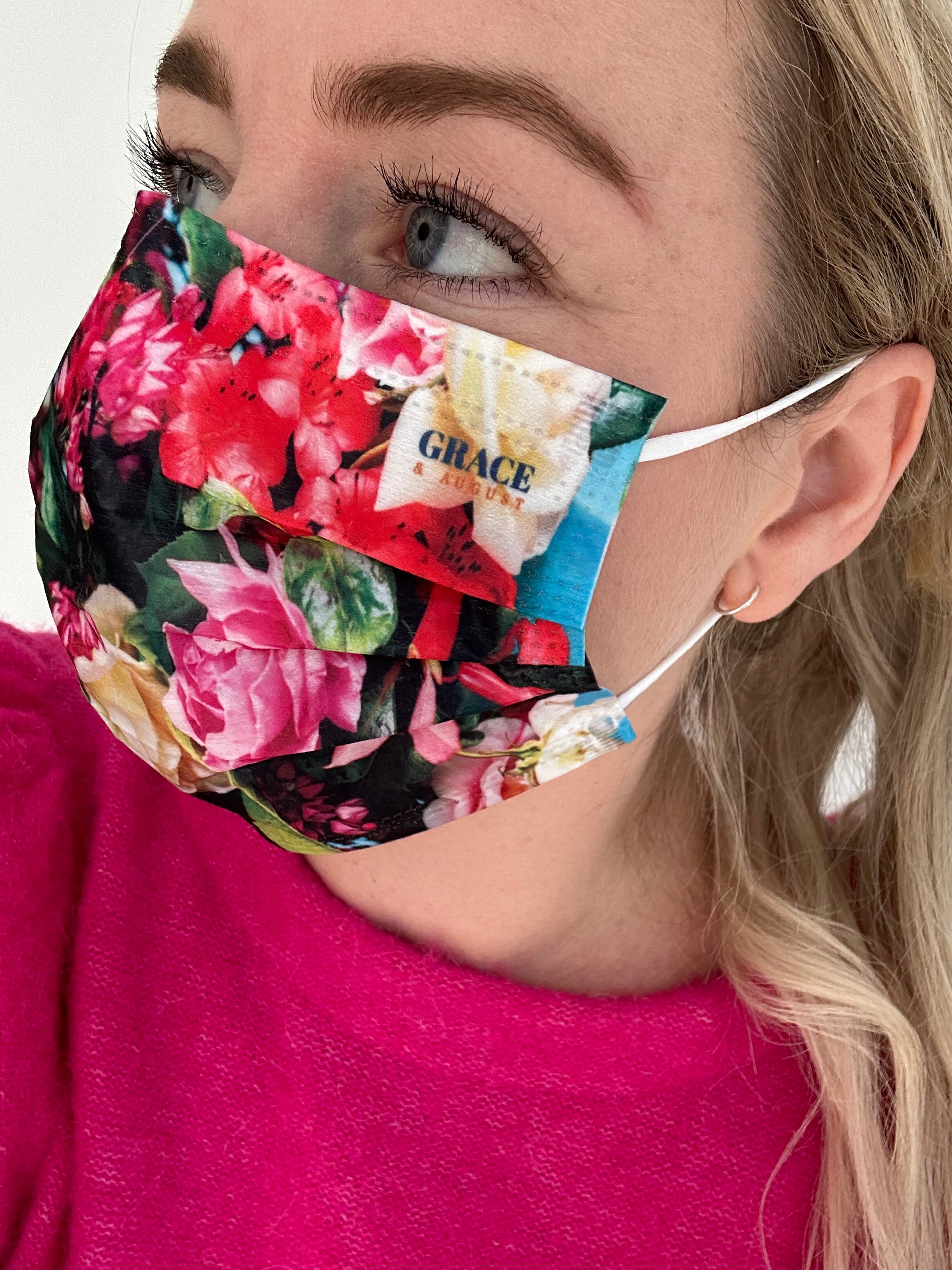 Disposable Medical Face Mask | 100 Patterned Face Masks | 10x 10 Pack Adult Bouquet