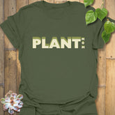 Military green t-shirt featuring the design Plant Mum, a trendy plant mom shirt.