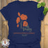 Navy t-shirt featuring the design August Poppy with a floral print, a classic flower graphic tee for casual and trendy outfits.