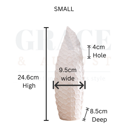 Nordic Inspired Modern White Porcelain Vase - 2 Size Options