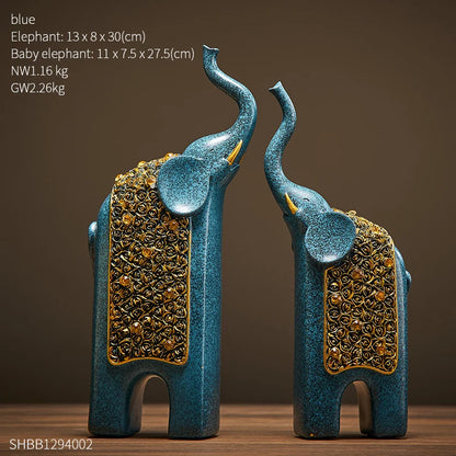 Realistic elephant ornaments