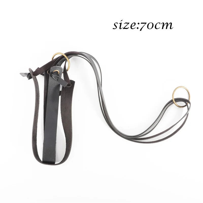 Scandinavian PU Leather Plant Hanger Black  - Clearance