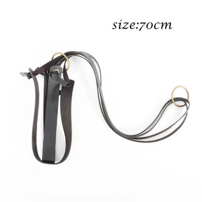 Scandinavian PU Leather Plant Hanger Black  - Clearance