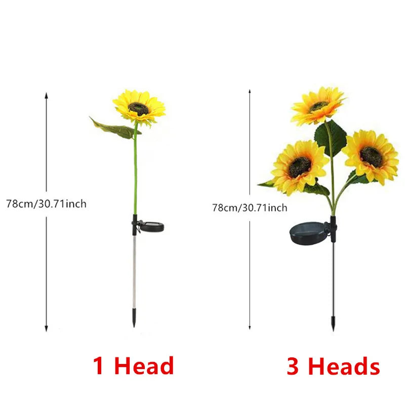 Solar Sunflower Garden Lights