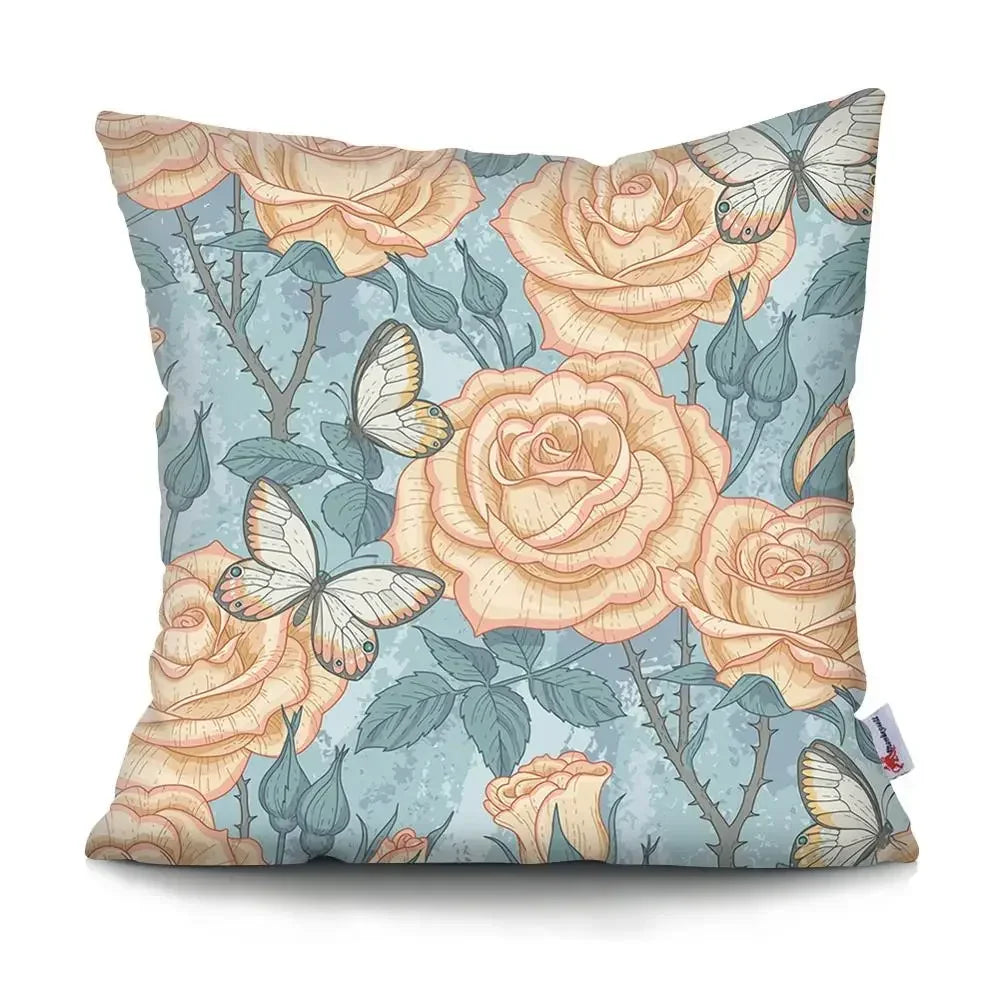 orange rose pillow cover