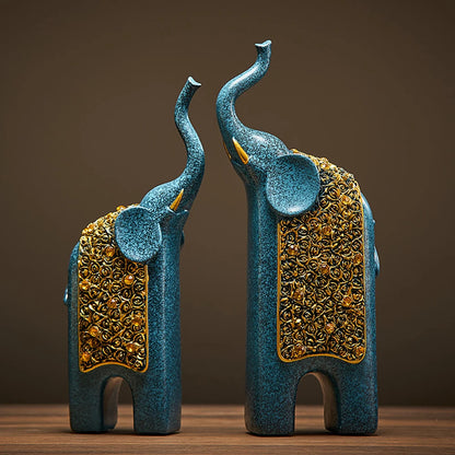 Resin elephant statues 