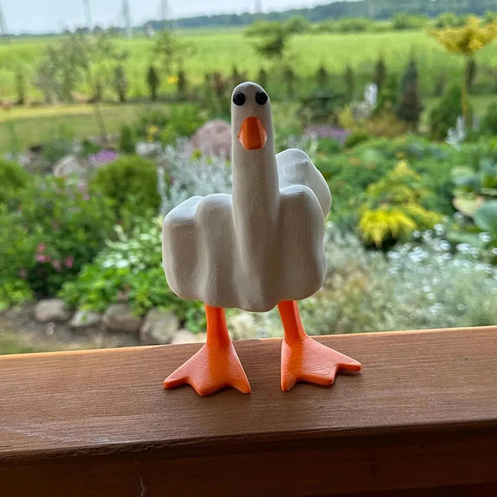 Middle Finger Duck Decor