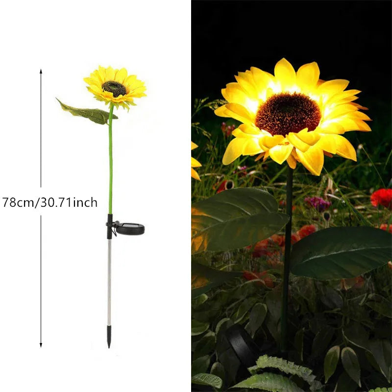 Solar Sunflower Garden Lights