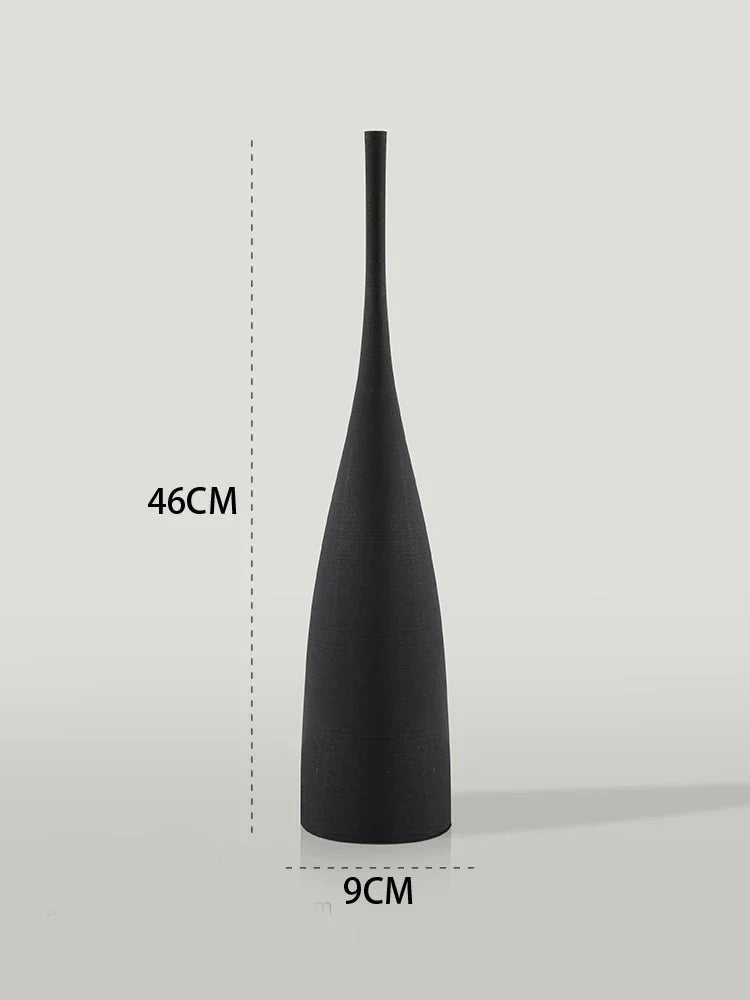 black modern vase