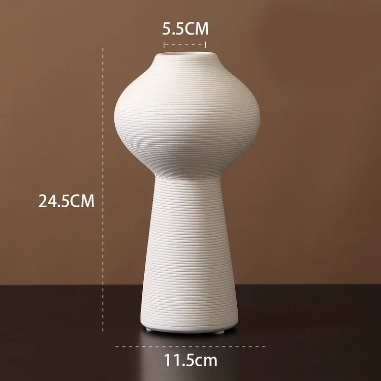 handmade white ceramic vase