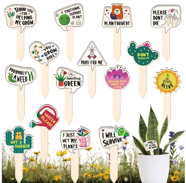 Emotional Support Plant Stakes (Set of 10) – Clearance