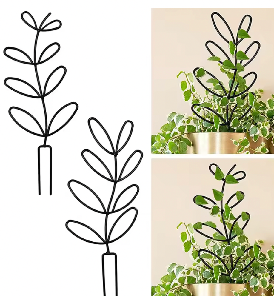 Black Metal Plant Trellis – Minimal Vine Support (Clearance)
