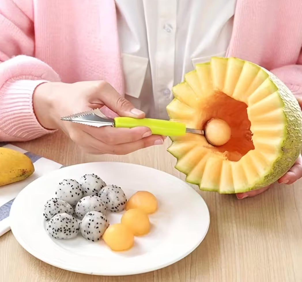 Melon Baller &amp; Fruit Carving Tool – Stainless Steel (Clearance)