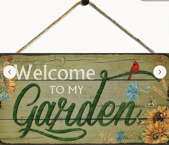 Welcome to My Garden Hanging Sing - Clearance