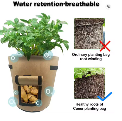 15L Felt Potato Growing Bag – With Harvest Window - Clearance
