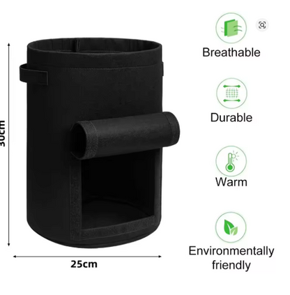 15L Felt Potato Growing Bag – With Harvest Window - Clearance