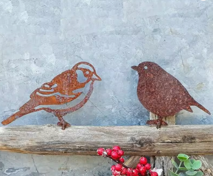 Rustic Metal Garden Bird Stake - Clearance