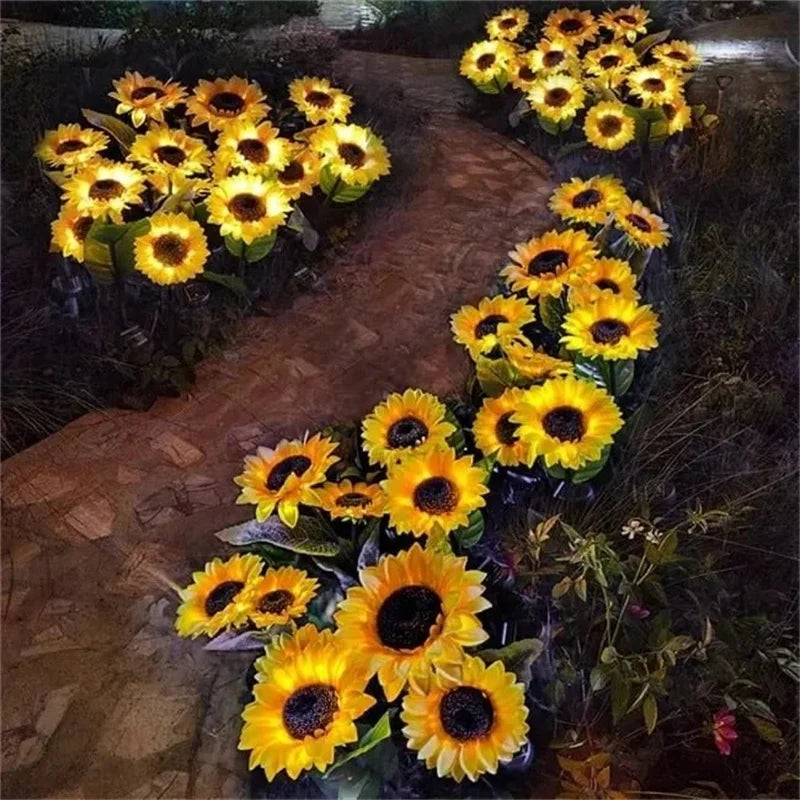 Solar Sunflower Garden Lights