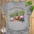 Sport Grey t-shirt featuring the design Basil, Thyme & Trouble printed in bold letters, plant and herb lover tee.