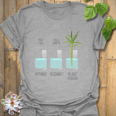 Sport grey t-shirt featuring the design Plant Person, casual eco-friendly tee.