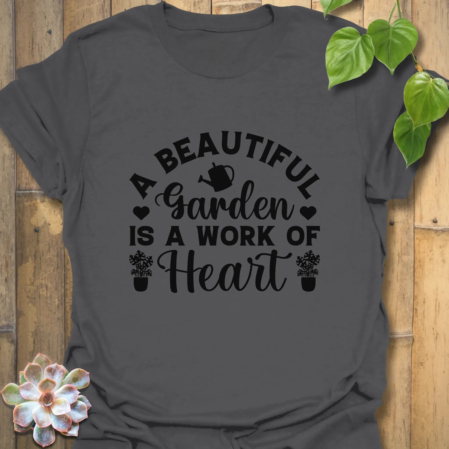 A Beautiful Garden T-shirt Charcoal / S T-Shirt