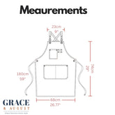 Adjustable Cross-Back Canvas Apron | Durable with Large Pockets – Ideal for BBQ, Workshop, and Crafting Apron