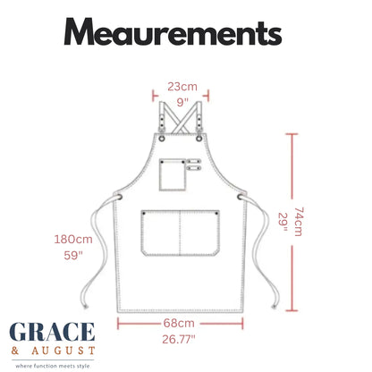 Adjustable Cross-Back Canvas Apron | Durable with Large Pockets – Ideal for BBQ, Workshop, and Crafting Apron