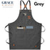 Adjustable Cross-Back Canvas Apron | Durable with Large Pockets – Ideal for BBQ, Workshop, and Crafting grey / OneSize Apron