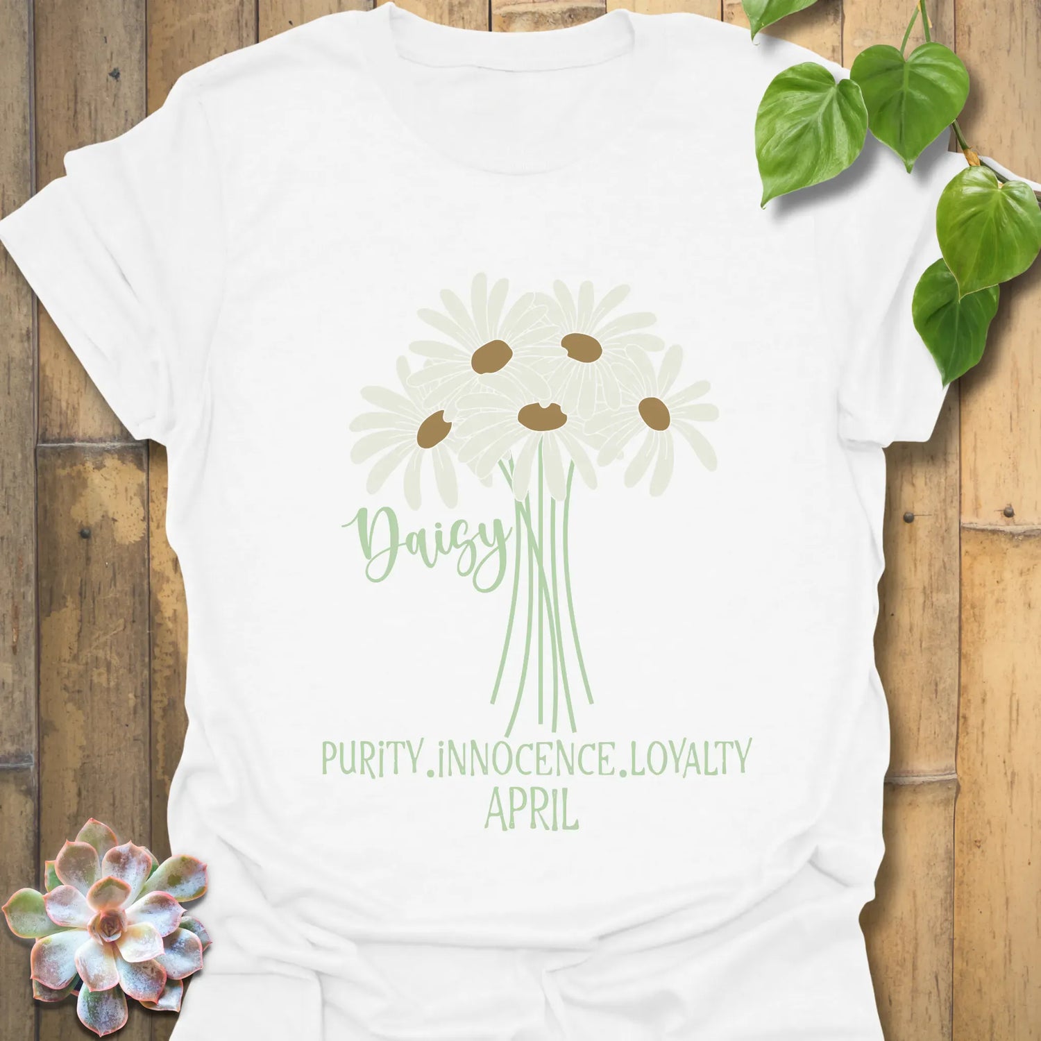 April Daisy T-shirt White / S T-Shirt