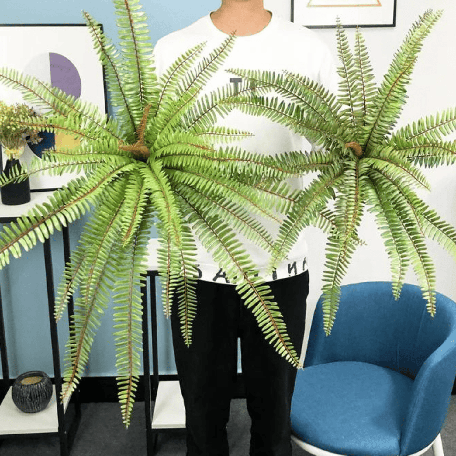 Artifical Lush Tropical Boston Fern- Large, Artificial Plants