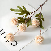 Artificial Dandelion Bouquet - 5 Heads for Wedding & Decor light coffee Artificial Plants